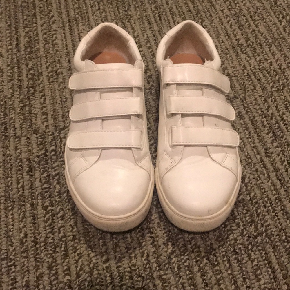 Velcro white sneakers